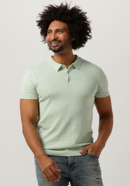 Mint PUREWHITE Polo KNITTED POLO WITH TRIANGLE PRINT AT CHEST - large