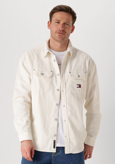 Ecru TOMMY JEANS Casual overhemd TJM RLX CORD SHIRT EXT - large