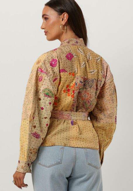 SISSEL EDELBO Kimono AURORA EMBROIDERY PATCHWORK JACKET en orange - large
