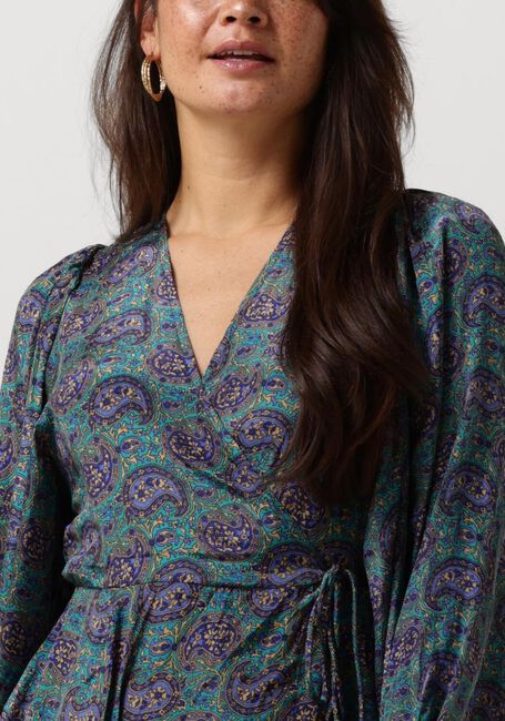SISSEL EDELBO Robe midi AMBRIOSIA WRAP DRESS en bleu - large