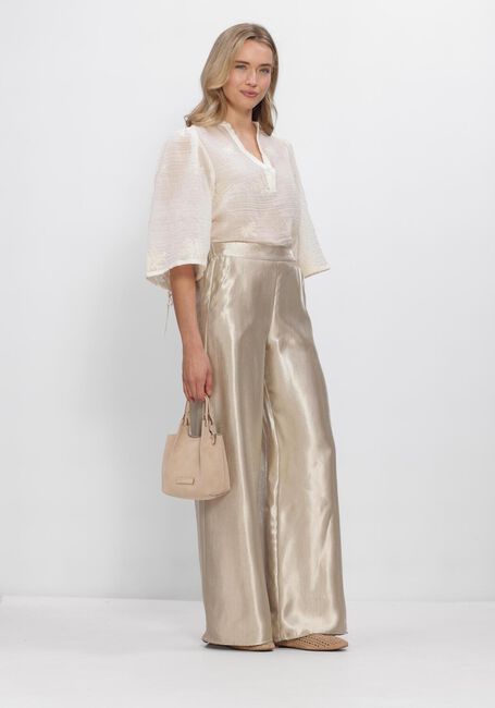 Gouden FREEBIRD Broeken/jumpsuits WV-SHINY-TWILL-VIS-26-1 - large