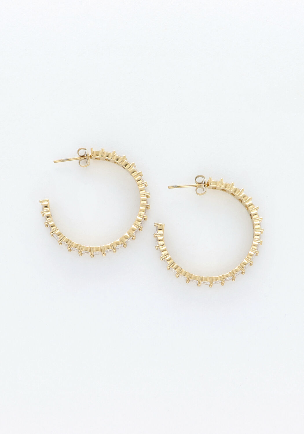 NOTRE-V Boucles d'oreilles EARRING STRASS Dor&eacute; - medium