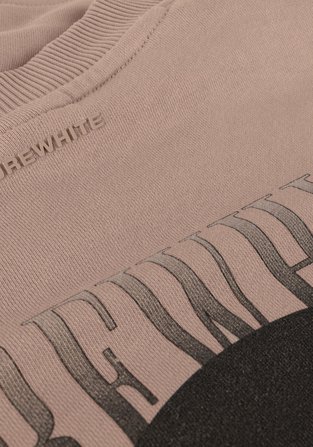 Taupe PUREWHITE Trui CREWNECK WITH BIG BACK PRINT - large