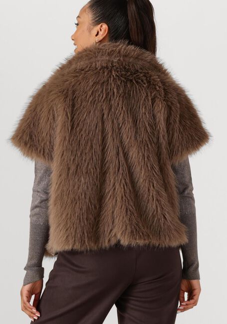 NUKUS Kimono LOUA GILET en taupe - large