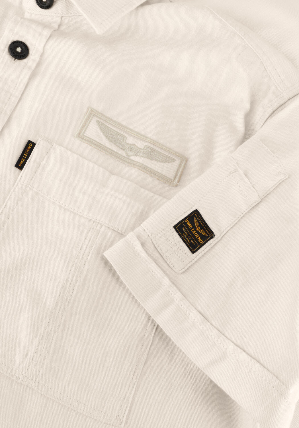 PME LEGEND Chemise d&eacute;contract&eacute; SHORT SLEEVE SHIRT CTN SLUB en beige - large