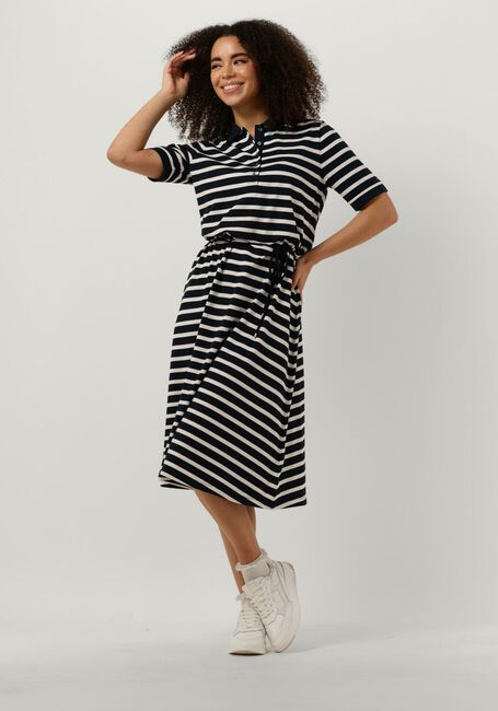 TOMMY HILFIGER Robe midi RLX F+F STRIPE POLO RS 1/2SLV en bleu - large