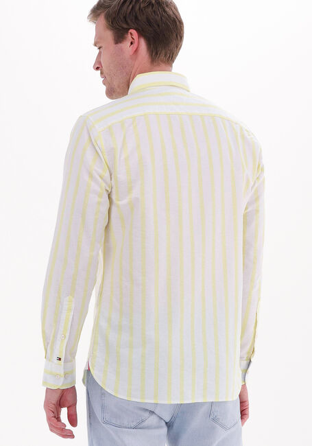 Gele TOMMY HILFIGER Casual overhemd BOLD OXFORD STRIPE RF SHIRT - large