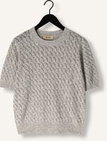 MOS MOSH T-shirt MMKARIN MARISOL SS LINEN KNIT Gris clair MOS MOSH T-shirt MMKARIN MARISOL SS LINEN KNIT Gris clair - medium