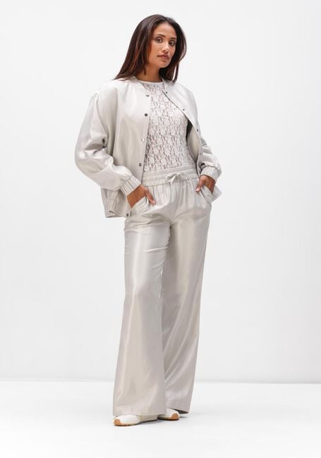 AIMEE THE LABEL Pantalon large FAITH TROUSER en argent - large