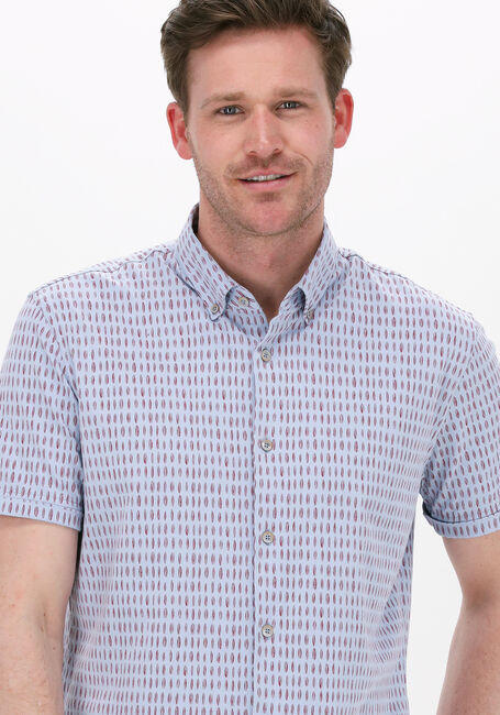 VANGUARD Chemise décontracté SHORT SLEEVE SHIRT FINE JERSEY WITH PRINT Bleu clair - large