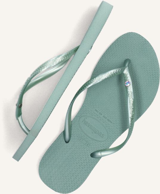 Groene HAVAIANAS Slippers SLIM CRYSTAL SW II Groene HAVAIANAS Slippers SLIM CRYSTAL SW II - large