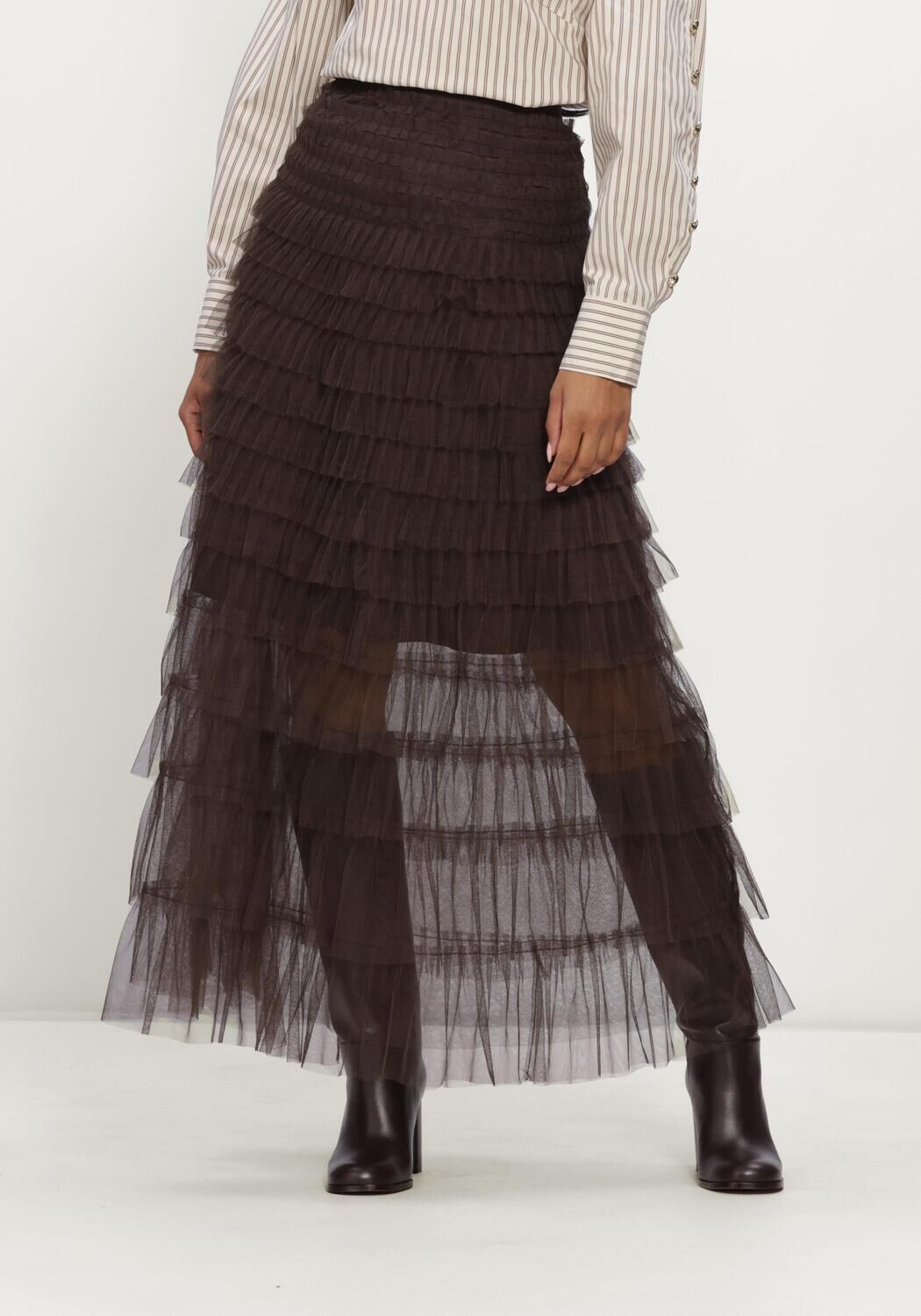CO'COUTURE Jupe maxi 34238 JADECC SKIRT en marron - large
