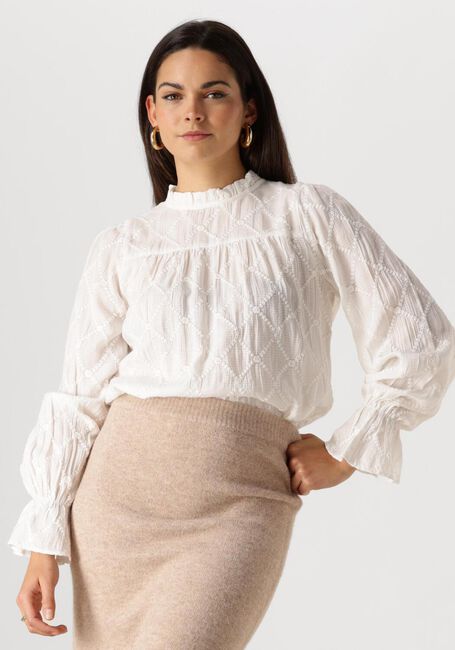 Witte NEO NOIR  MAMARA SQUARE EMB BLOUSE - large