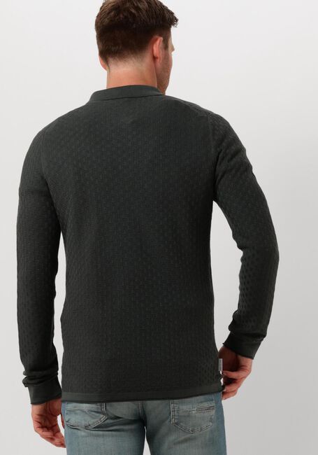 CAST IRON Polo LONG SLEEVE POLO COTTON MODAL en vert - large