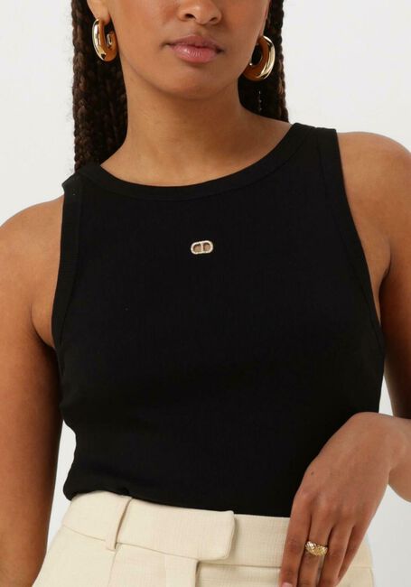 TWINSET MILANO Haut KNITTED TANK TOP en noir - large