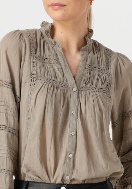 Taupe NEO NOIR  LYLA S VOILE BLOUSE - large