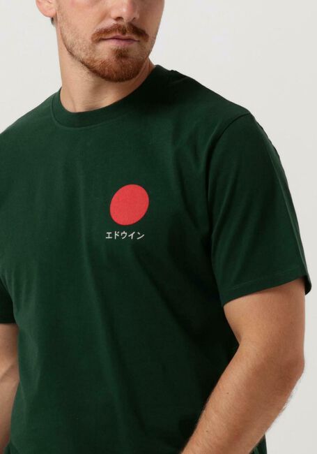 EDWIN T-shirt JAPANESE SUN TS SINGLE JERSEY en vert - large