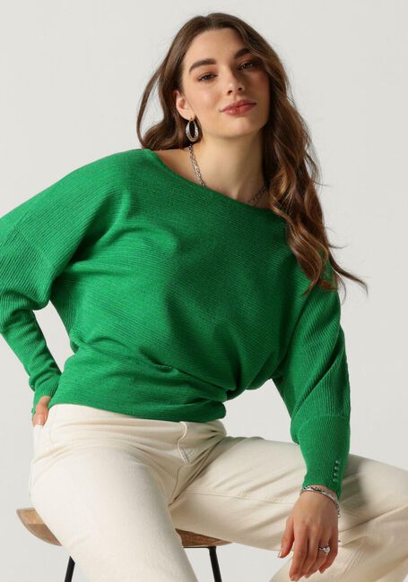 Groene NUKUS Trui BATWING PULLOVER LUREX - large