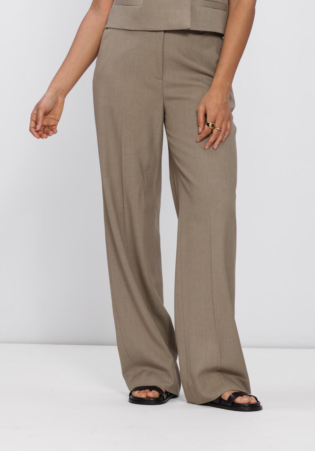 COPENHAGEN MUSE Pantalon large CMTAILOR-PANTS en taupe - large