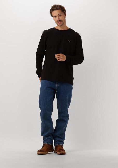 TOMMY JEANS Pull TJM REG WAFFLE L/S TEE en noir - large