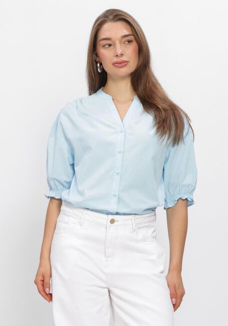Blauwe MSCH COPENHAGEN  MSCHMARCA DOTTEN 2 4 SHIRT - large