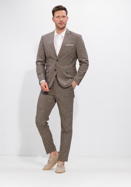 Bruine SELECTED MEN Colberts SLHSLIM-OASIS LINEN BLZ NOOS - large