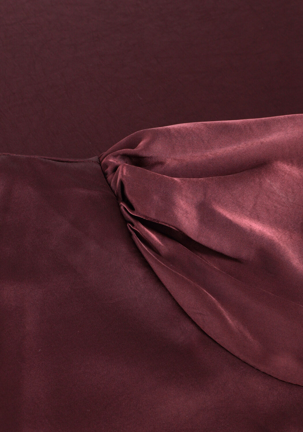 Bordeaux NEO NOIR Midi jurk RIMINI HEAVY SATEEN DRESS - large