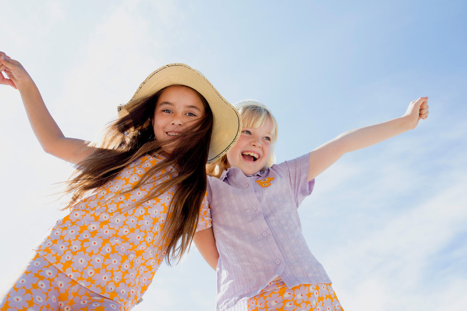 MOODSTREET T-shirt T-SHIRT AOP FLOWER WITH PUFFED SLEEVE Lilas - large