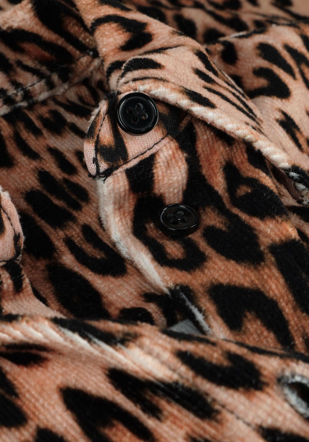 Bruine ALIX THE LABEL  LADIES WOVEN LEOPARD VELVET BLOUSE - large