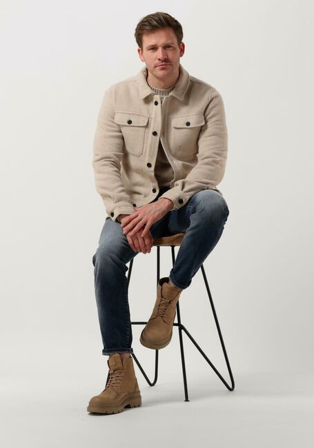 BUTCHER OF BLUE Surchemise OSAKA WOOL OVERSHIRT en beige - large