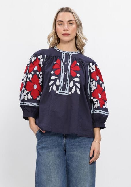 ANTIK BATIK OXO BLOUSE Blouses Bleu fonc&eacute; - large