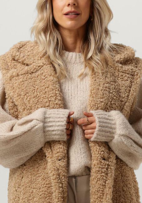 NOTRE-V Gilet TEDDY GILET en taupe - large