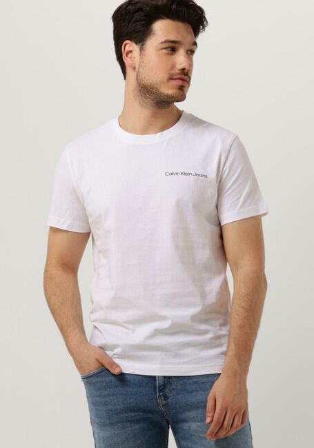 CALVIN KLEIN T-shirt CHEST INSTITUTIONAL en blanc - large