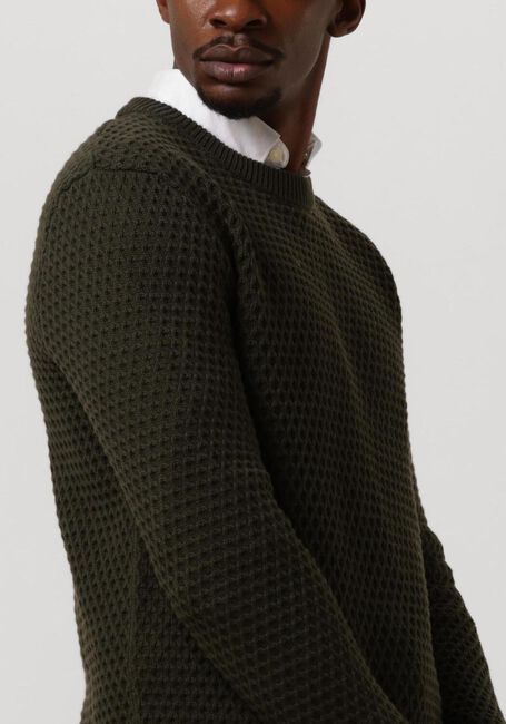 SELECTED HOMME Pull REMY LS KNIT ALL STU CREW NECK W CAMP Bleu foncé - large