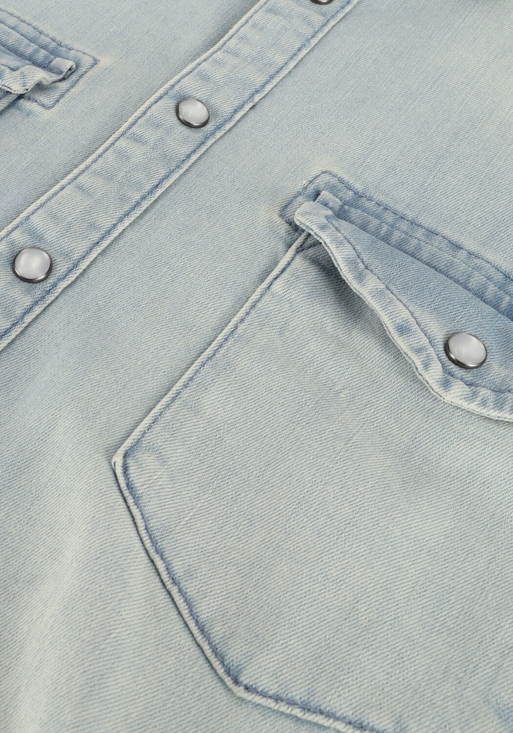 PUREWHITE Surchemise DENIM SHIRT WITH PRESSBUTTONS AND POCKETS ON CHEST Bleu clair - large