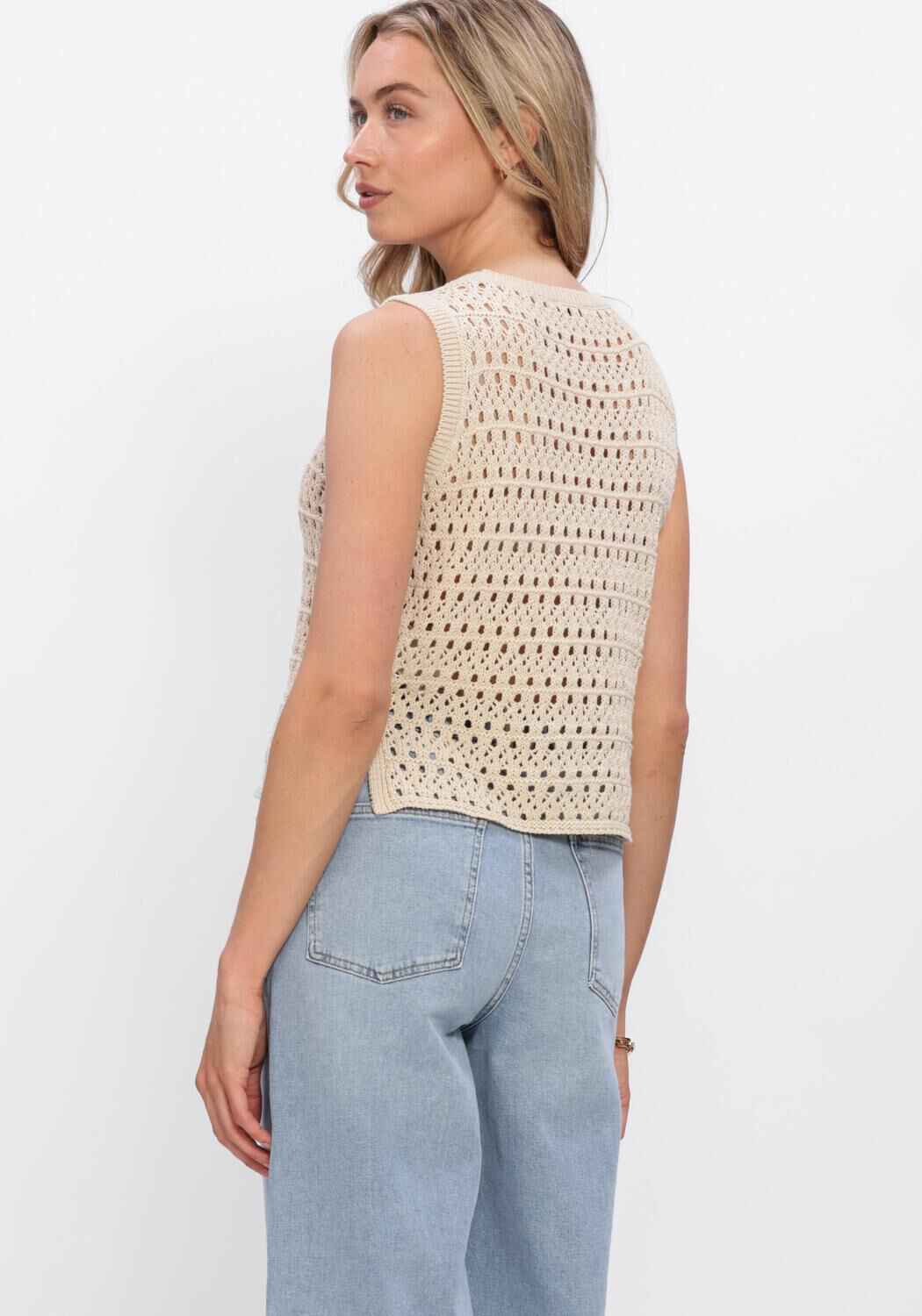 MODSTR&Ouml;M VESTERMD TOP Hauts & T-shirts Sable - large