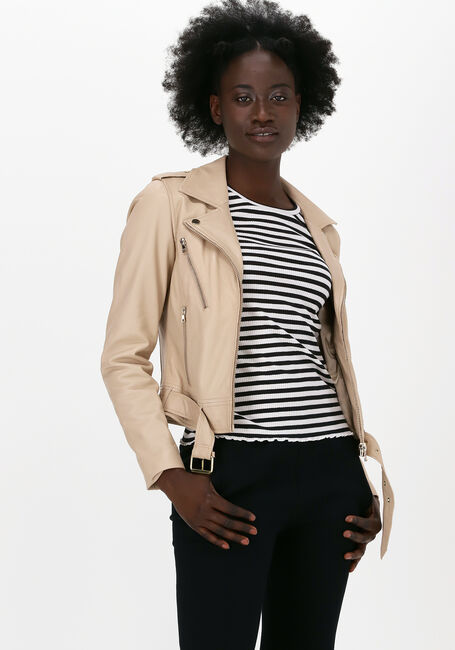 Beige IBANA Leren jas MOSS - large