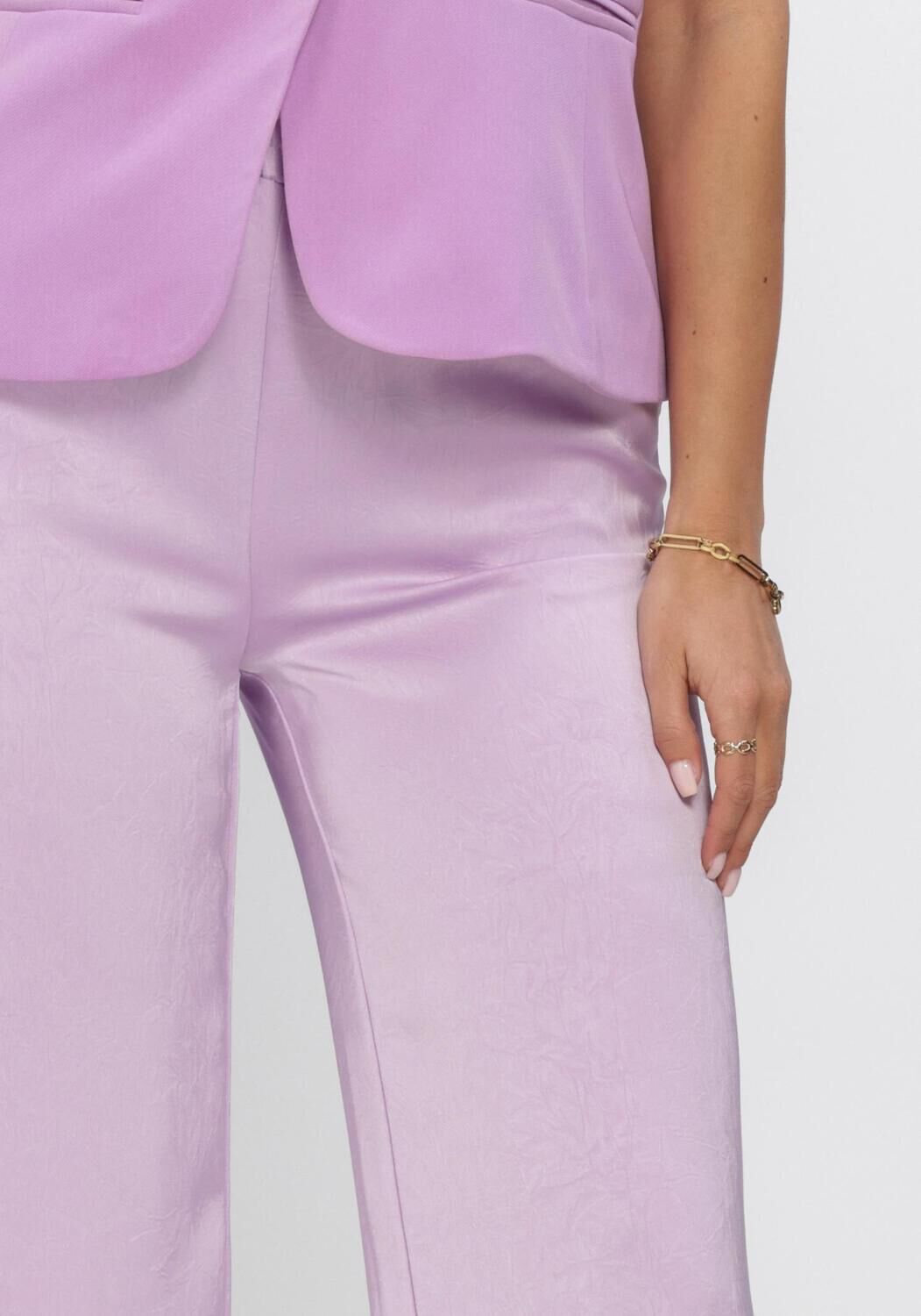 YDENCE Pantalon large PANTS WENDY TALL en violet - large