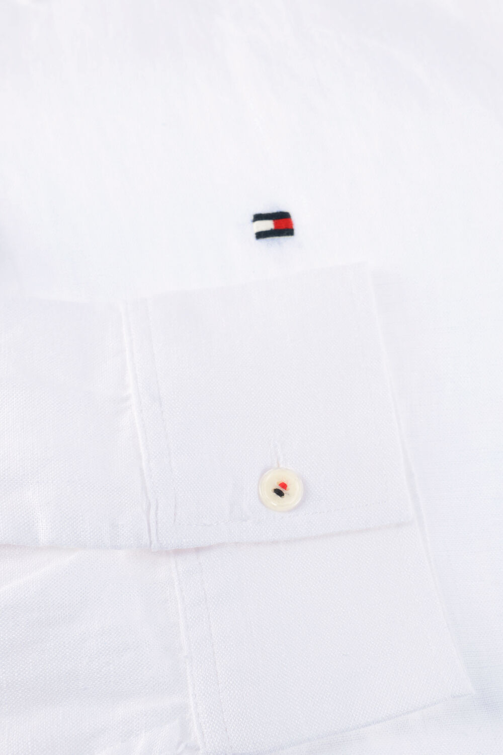 Witte TOMMY HILFIGER  ESS LINEN RELAXED LS - large