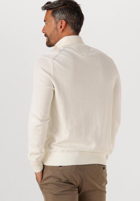 TOMMY HILFIGER Pull PIMA ORG CTN CASHMERE ZIP MOCK Écru - large