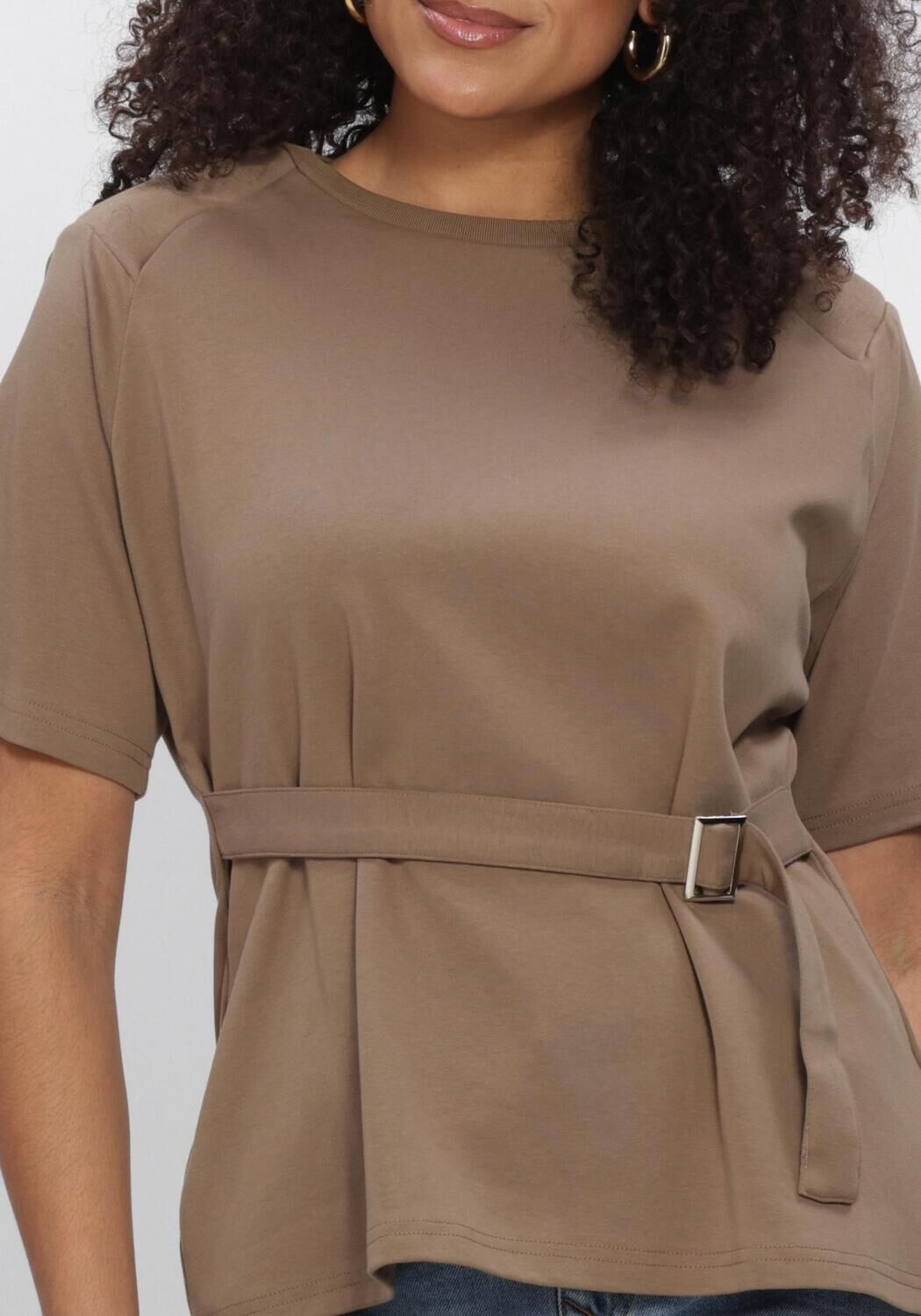 MY ESSENTIAL WARDROBE MWAPIR BELT TEE Hauts & T-shirts en marron - large