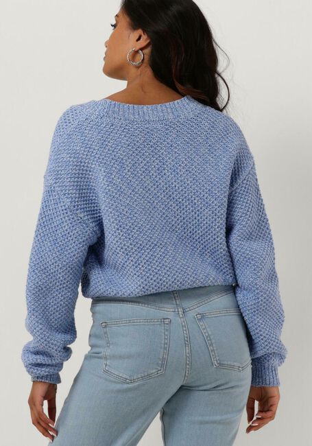 ANOTHER LABEL Gilet ZHOUR KNITTED CARDIGAN L/S en bleu - large