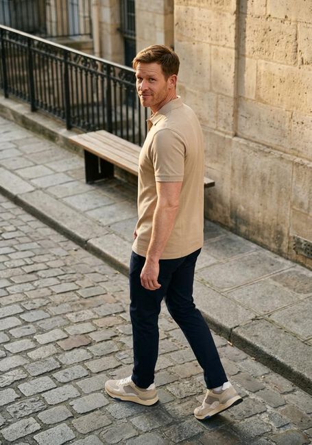 BOSS BLACK Polo PALLAS en beige - large