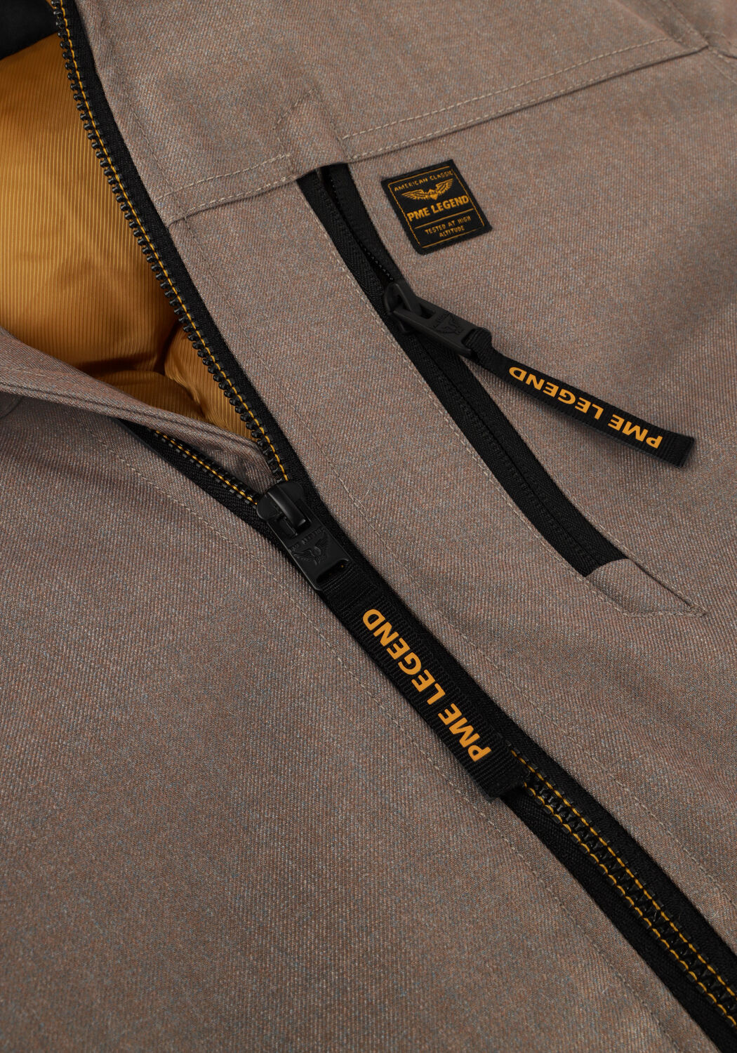 Bruine PME LEGEND Jassen SEMI LONG JACKET STRATOR ICON 2.0 MELANGE TWILL - large