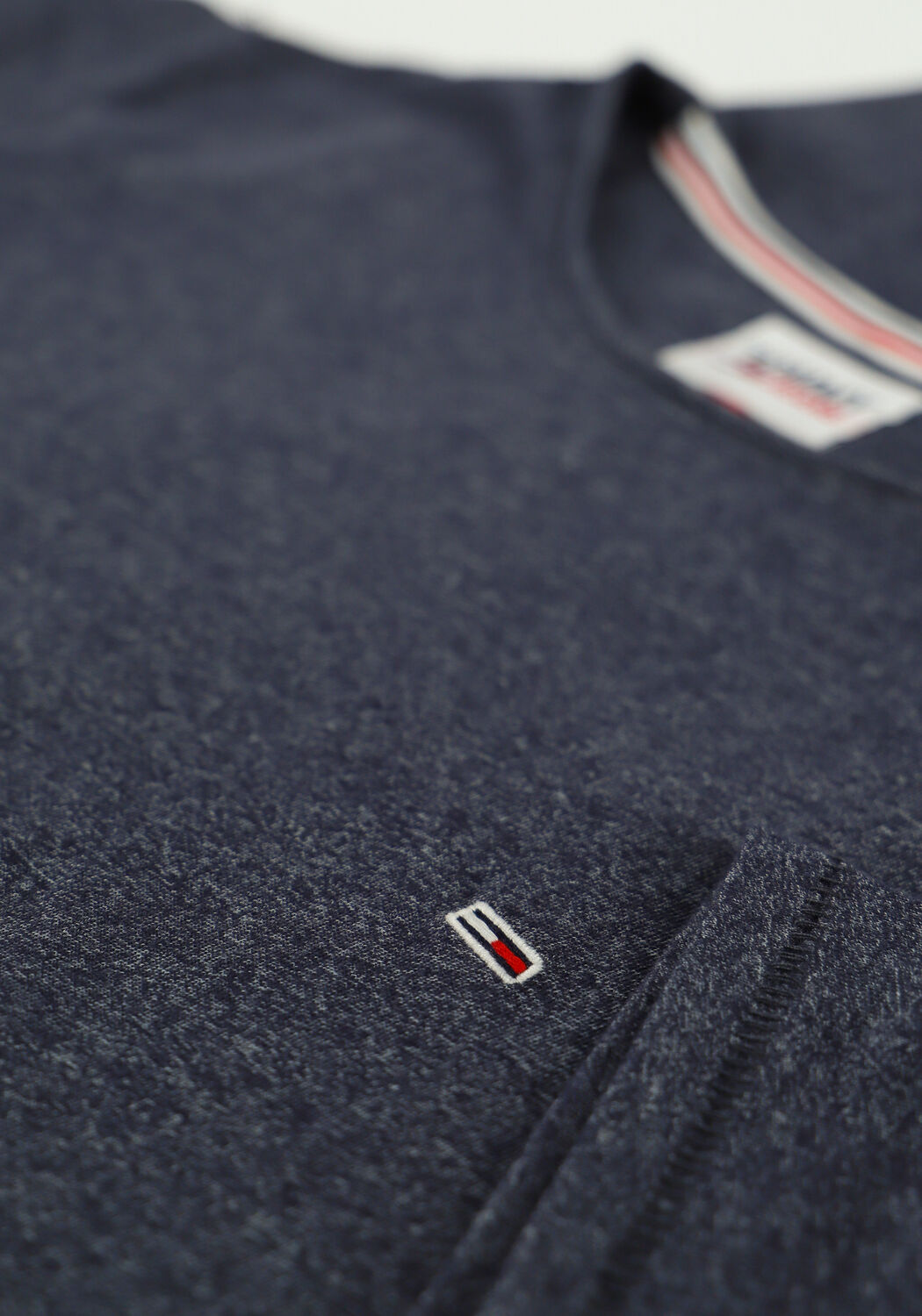 TOMMY JEANS T-shirt TJM SLIM JASPE C NECK Bleu clair - large