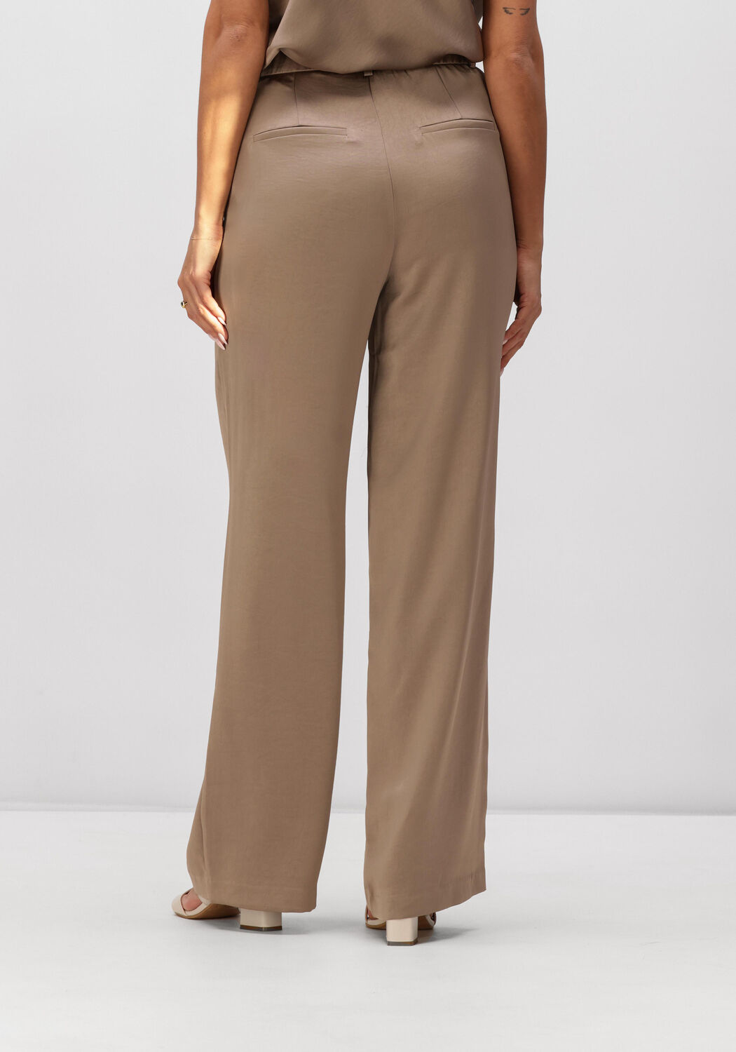 Taupe NOTRE-V Wijde broek NV-HELLA - large