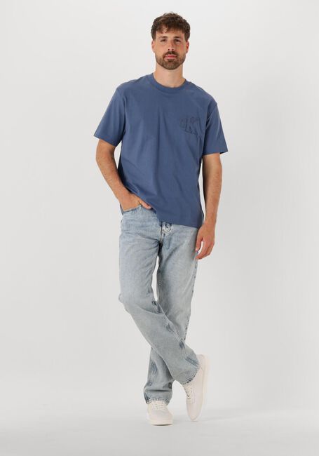 Blauwe CALVIN KLEIN T-shirt CK APPLIQUE TEE - large