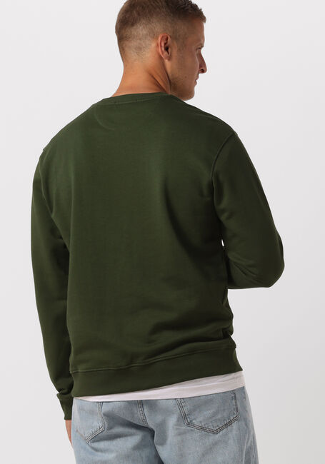 Groene SCOTCH & SODA Trui ESSENTIALS LOGO BADGE CREW NECK SWEAT - large