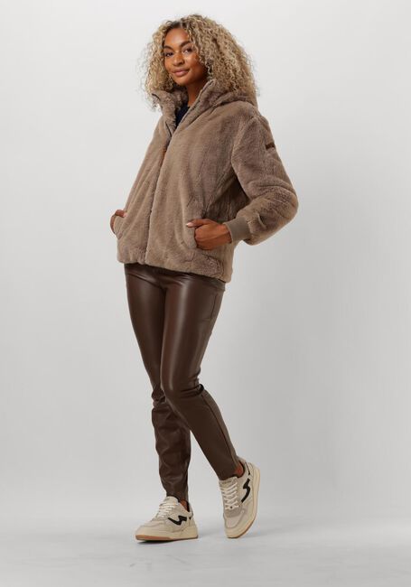Taupe MOSCOW Faux fur jas 08-08-EVELYN-2 Taupe MOSCOW Faux fur jas 08-08-EVELYN-2 - large