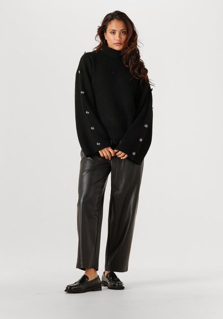 Zwarte WITHBLACK Trui WBLLINES RIB PULLOVER - large